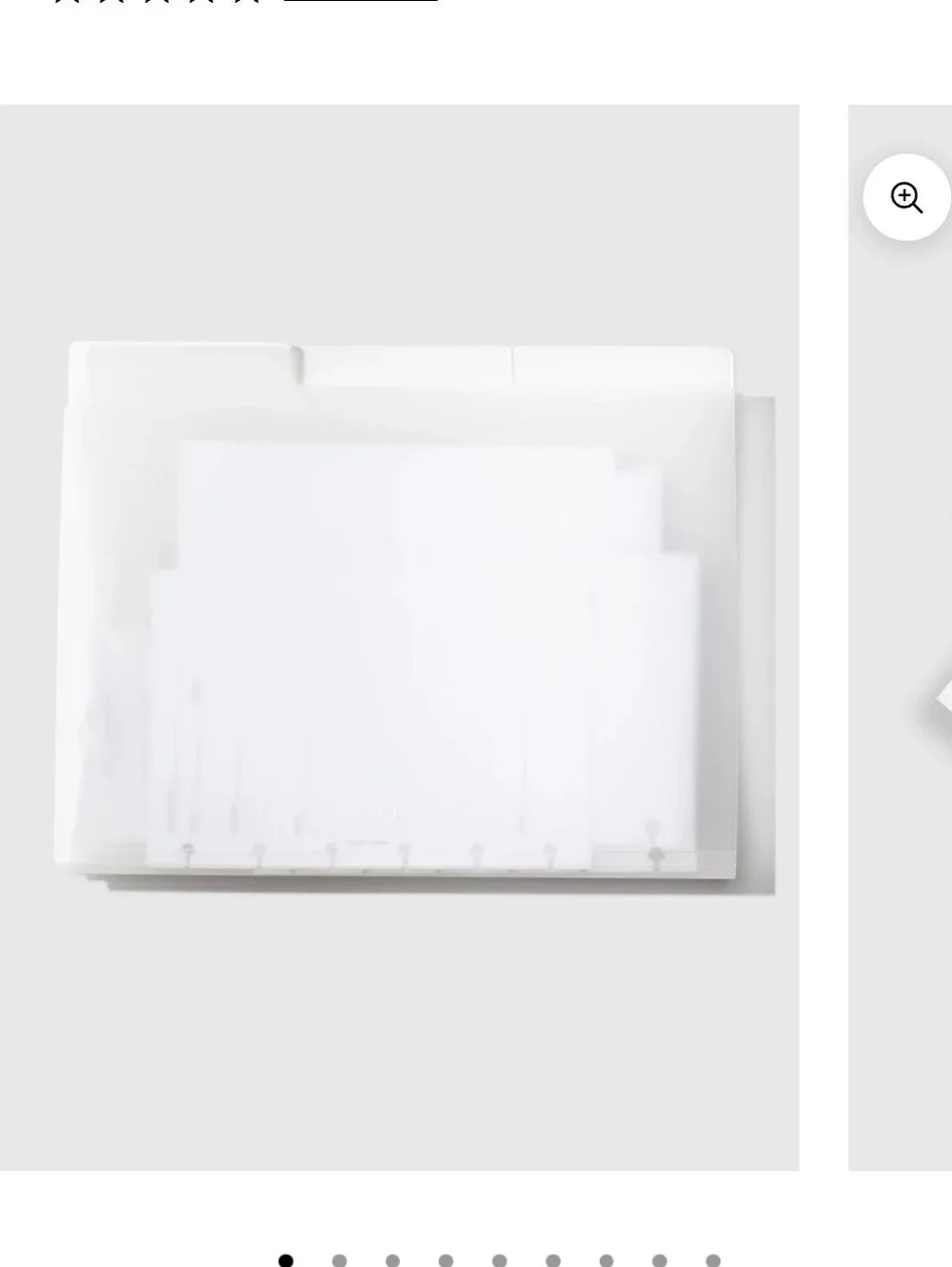 Cloth & Paper CEO Translucent White Document Organizer Folders- Set Of 3- NWT!